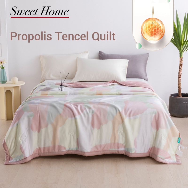 Propolis Quilt Lyocell Fibre Soft Breathable Lightweight Comforter Absorb Moisture Antibacterial