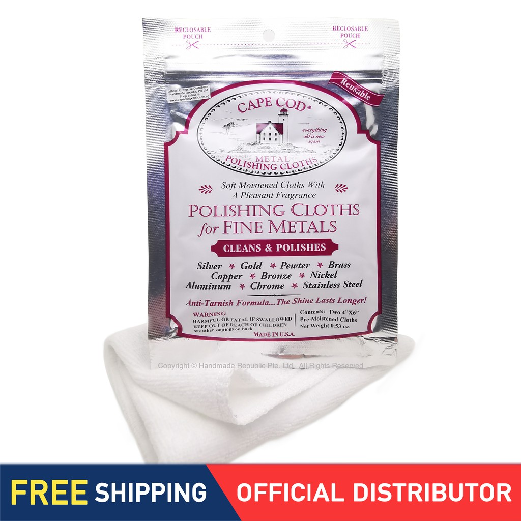 Cape Cod ® Polish Metal Polishing Cloths + Premium Buffing Cloth