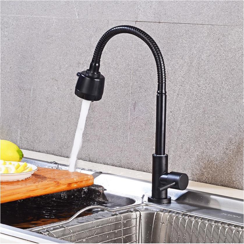baokemo Kitchen Faucets Single Cold Water Tap 304 Stainless Steel