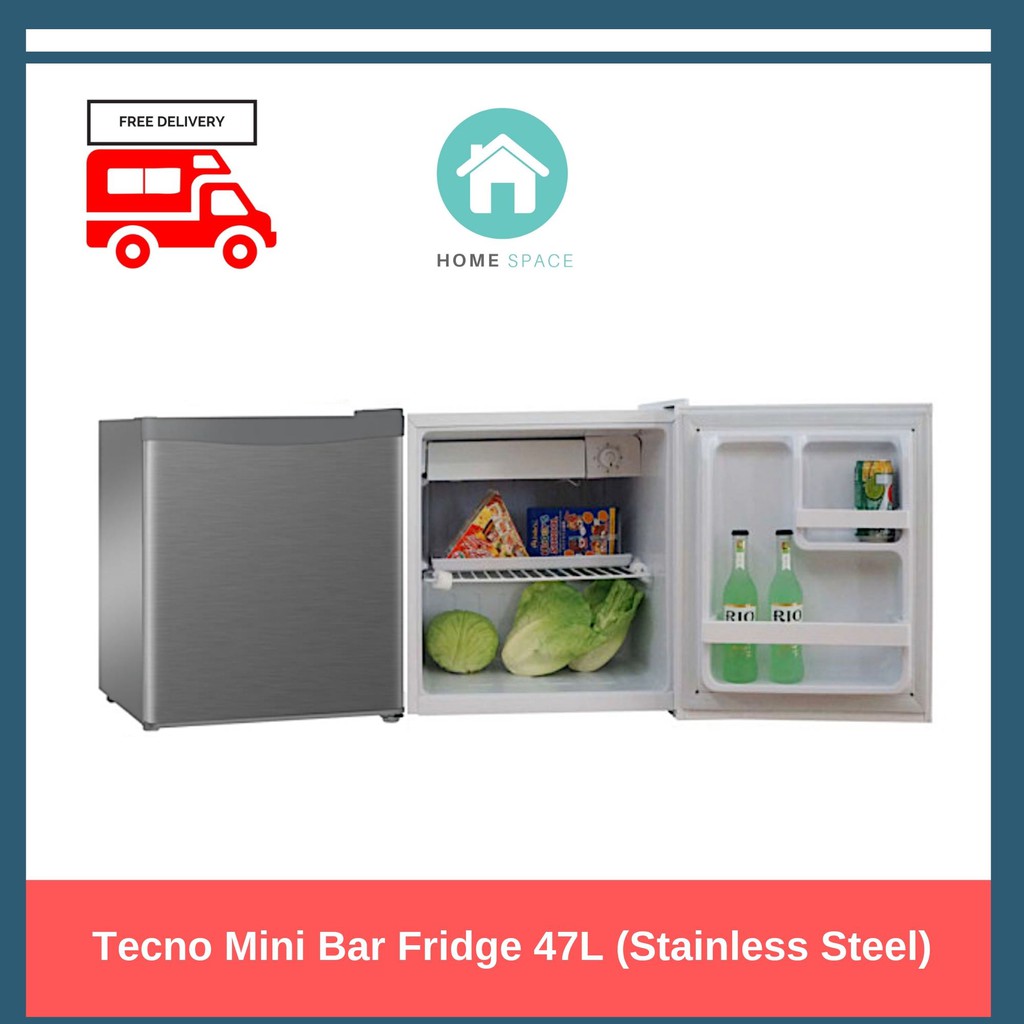 Tecno Mini Bar Fridge with Stainless Steel Look, TFR 48 Shopee Singapore