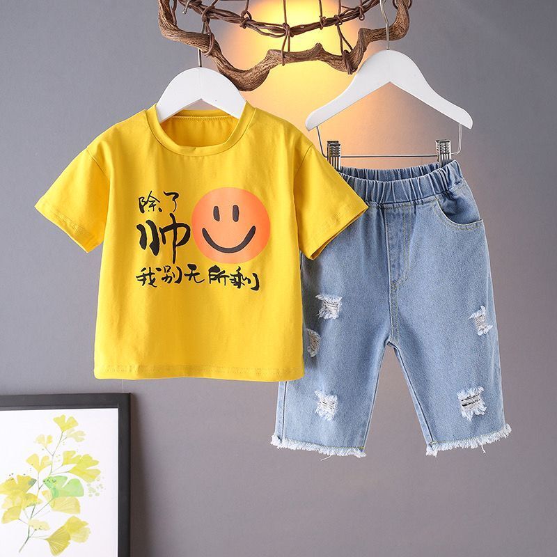 Children s clothing boys summer suits 2021 new children s Korean summer