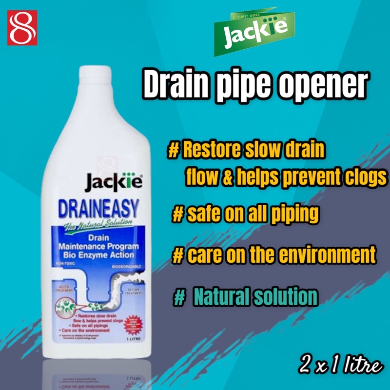 [ Bundle of 2] Jackie DRAINEASY ,Drain Clog Cleaner, Drain clog opener