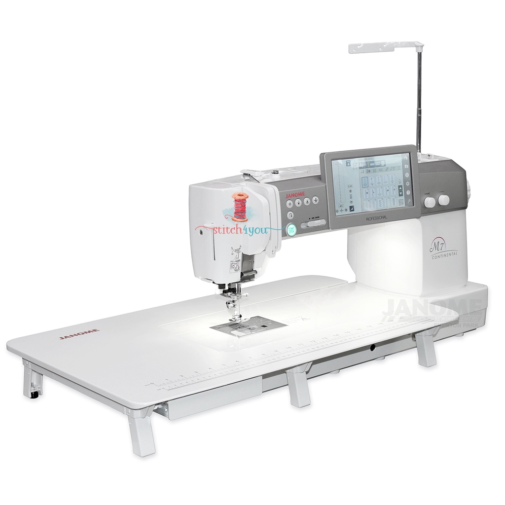 Janome Continental M7 Professional Industry’s LARGEST sewing space available on any household