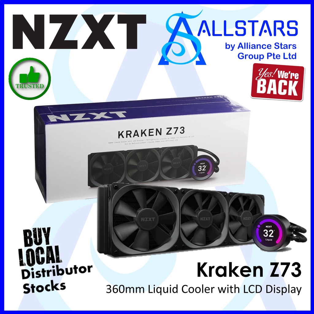 NZXT Kraken Z73 360mm Liquid Cooler with LCD Display (RLKRZ73R1