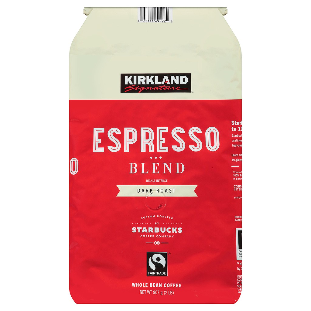 Kirkland Signature Whole Bean Dark Roast Espresso Blend Coffee,1.13kg