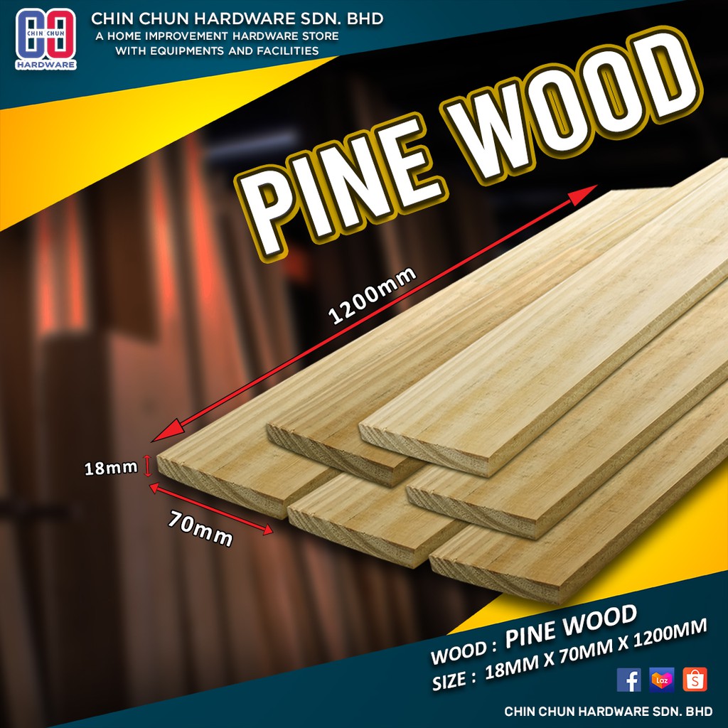 1 PC 18 x 70 x 1200mm PINE WOOD PLANK PALLET SHELF DECO RACK