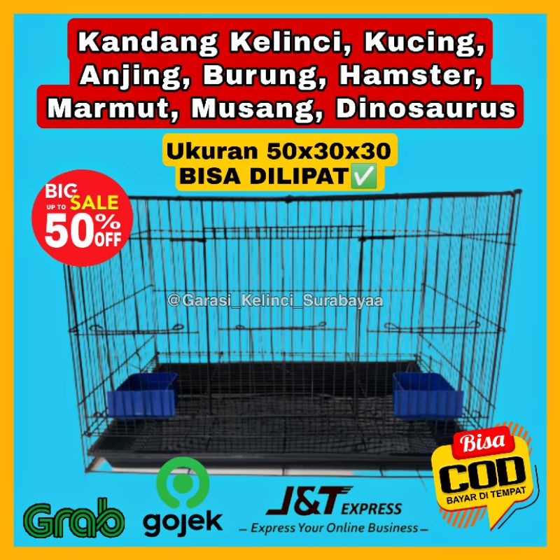 KAYU Gpss Folding Iron Cage 50x30x30 Cat Cage Rabbit Cage Dog Cage