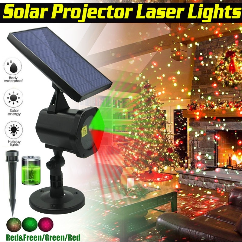 Solar Laser Light Projector Solar Powered Sky Star Stage Spotlight