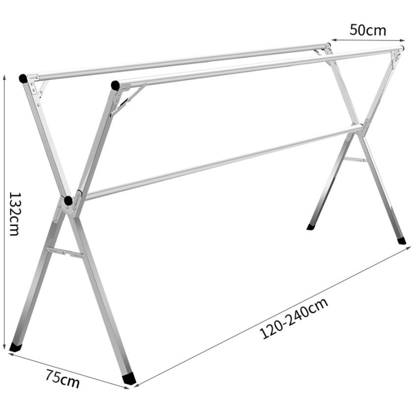 clothes hanging bamboo stand Folding clothes rack Stainless Steel