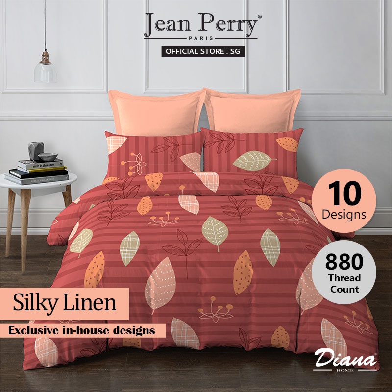 Diana 880TC Silky Linen Bedsheet Set I Fitted Sheet I Bedsheet Cover I
