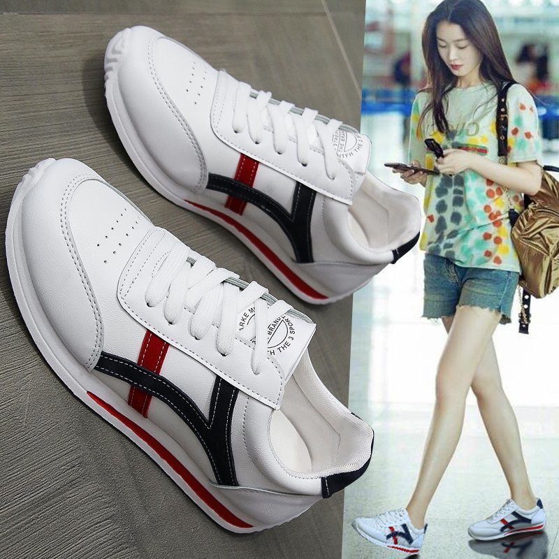 2021 Autumn New Korean Sports Shoes White Shoes Running Flat Shoes