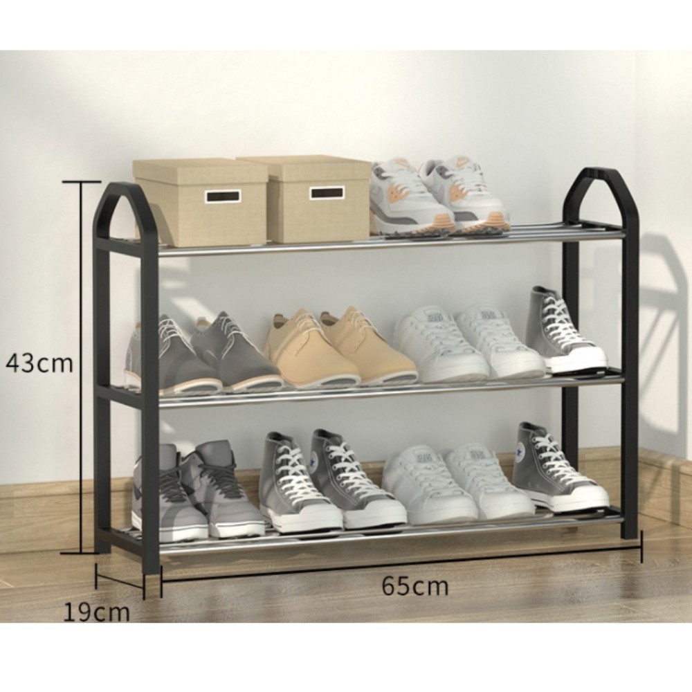 {SG} Simple Shoerack 3Tier 4Tier 5Tier Metal Shoe Rack 65cm Length