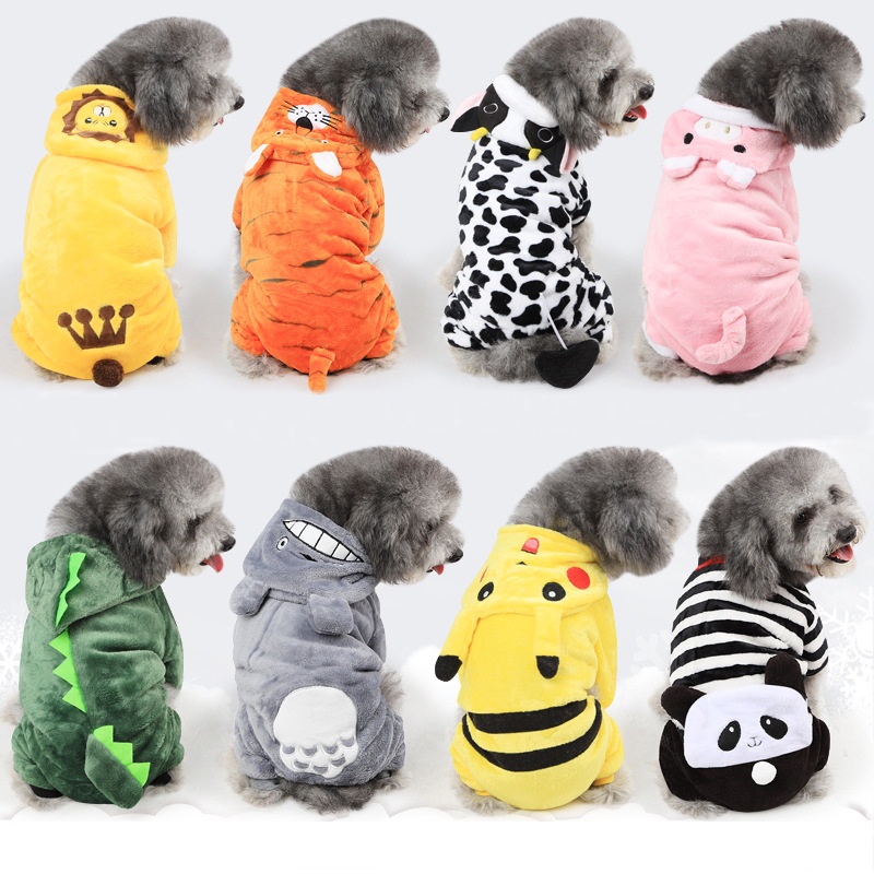 Pet clothes fourlegged autumn and winter warm clothes coral fleece dog clothes Shopee Singapore