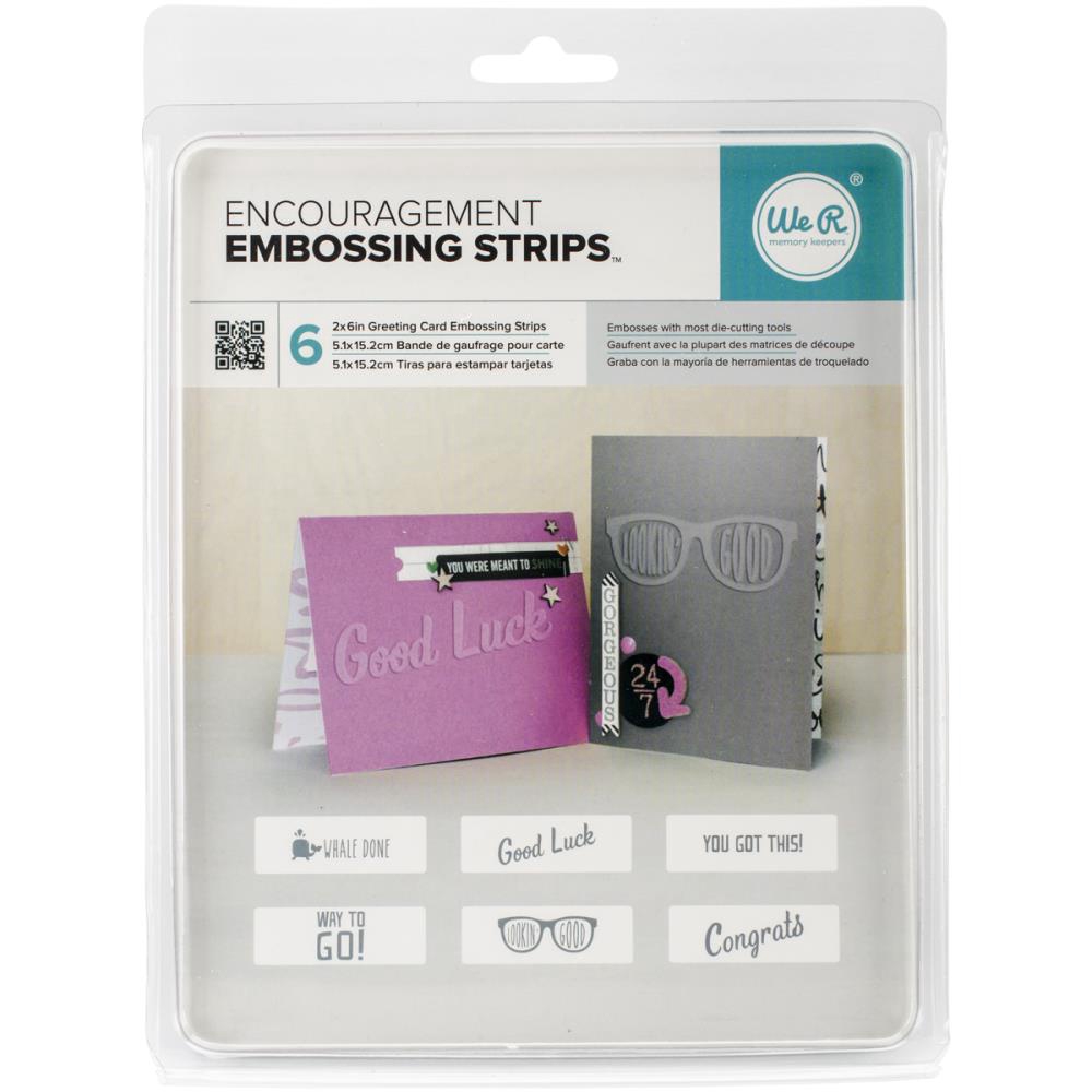 We R Phrase Strips Embossing Folders 6X2 6/Pkg Encouragement Shopee