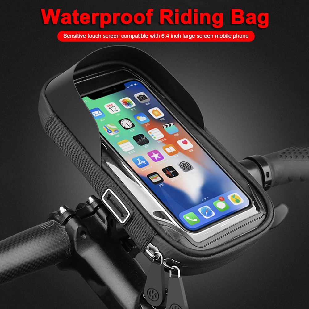Cycling Bike Mobile Phone Holder MTB Bicycle Scooter Touch Screen Holder Rack Waterproof