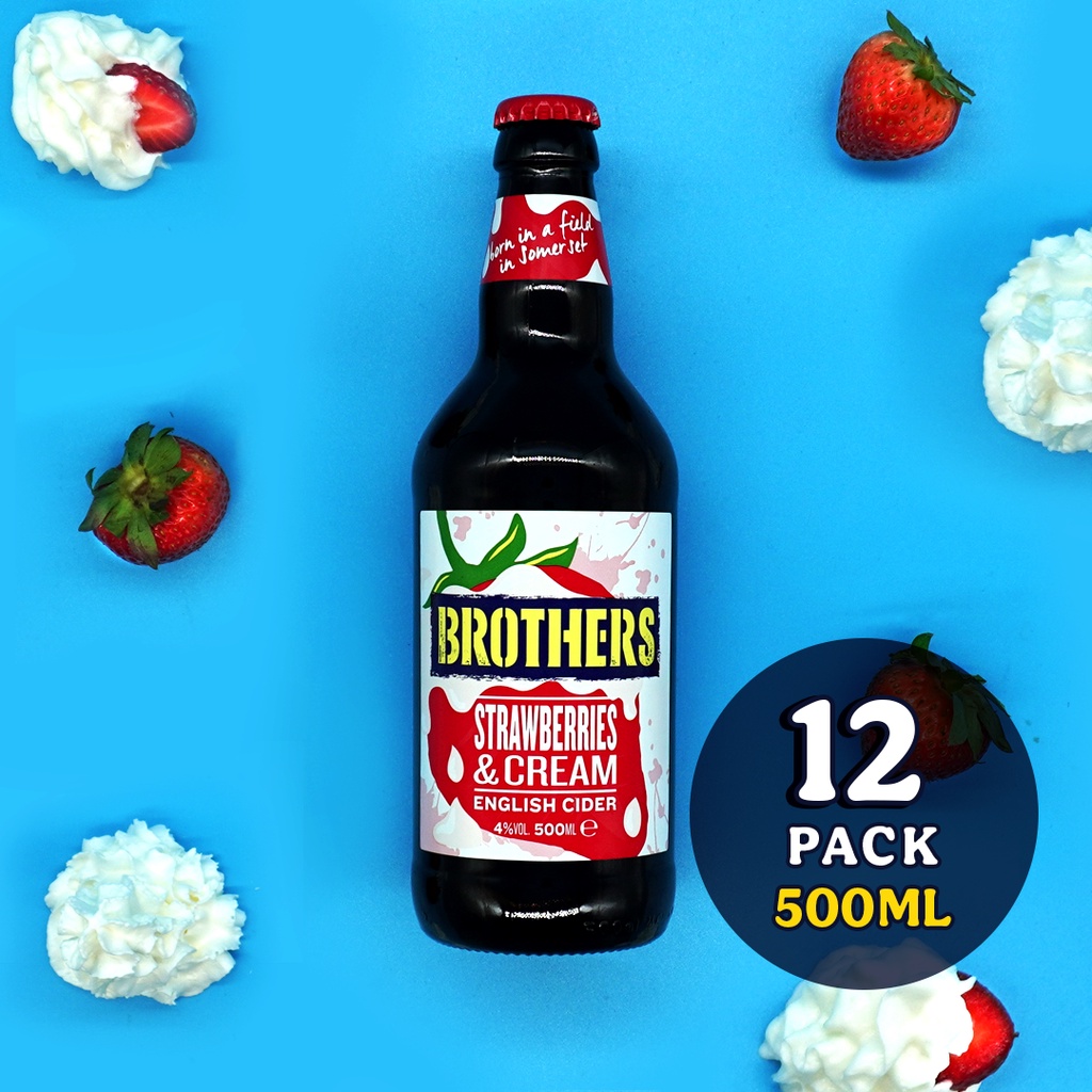 Brothers Strawberries & Cream English Cider Case of 12 Shopee Singapore