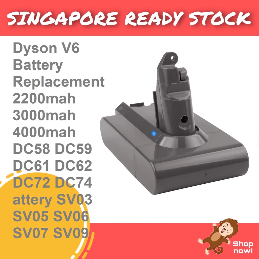 Dyson V6 vacuum replacement battery OEM 21.6V 2200mAh DC58 DC59 DC61 DC62 DC72 DC74 Animal SV03