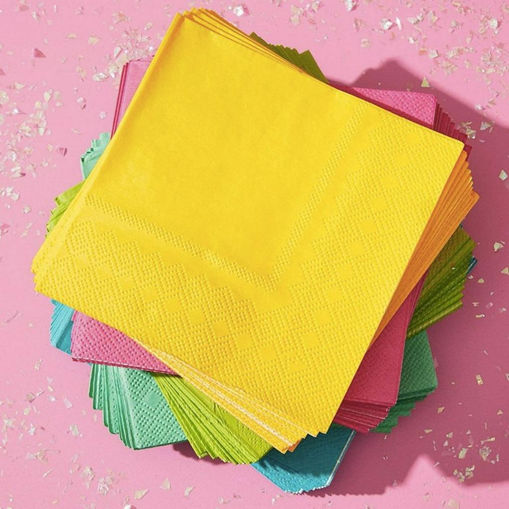 2Ply Party Paper Napkin Disposable Serviettes Coloured Tissue