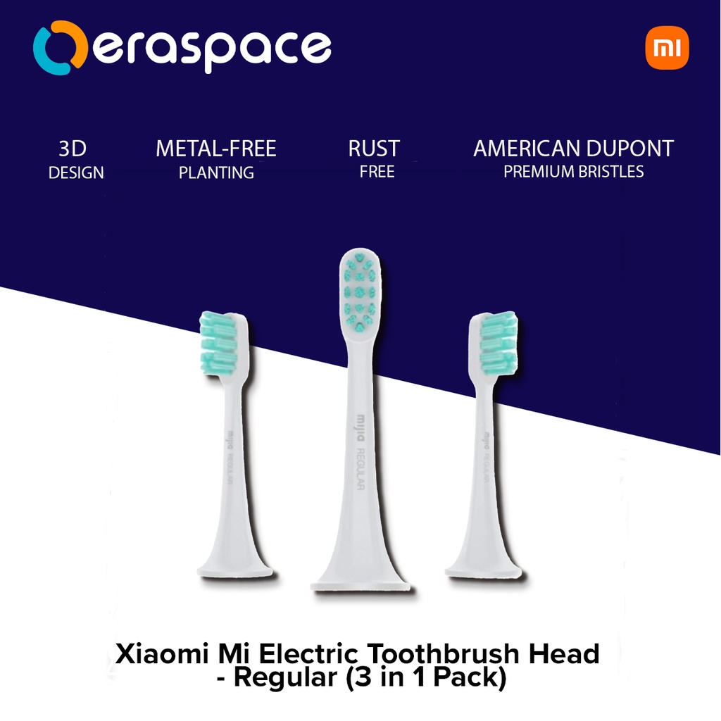 Xiaomi Mi Electric Toothbrush Head Regular (3 in 1 Pack) Shopee Singapore