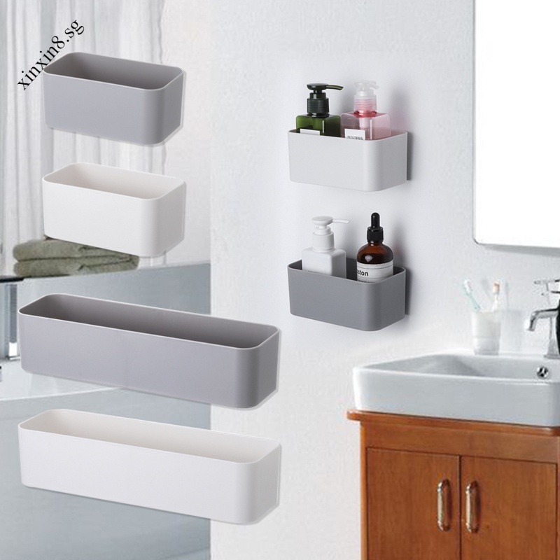 Wall Mounted Cosmetic Storage Box Bathroom Storage Rack Wall Shelf