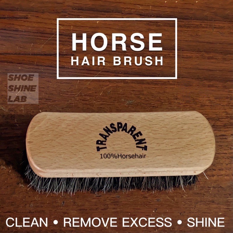 Horse Hair Brush, 100 Natural Horsehair, Clean Polish Buff (SHOE SHINE
