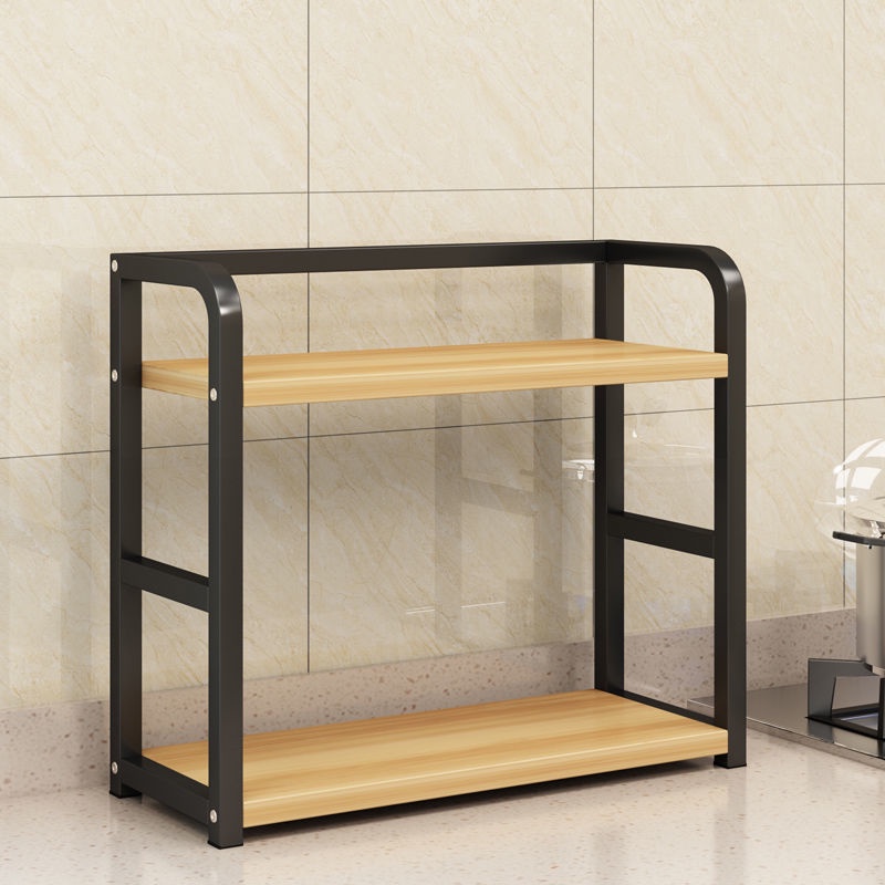 Stainless steel kitchen shelf table top seasoning multilayer storage