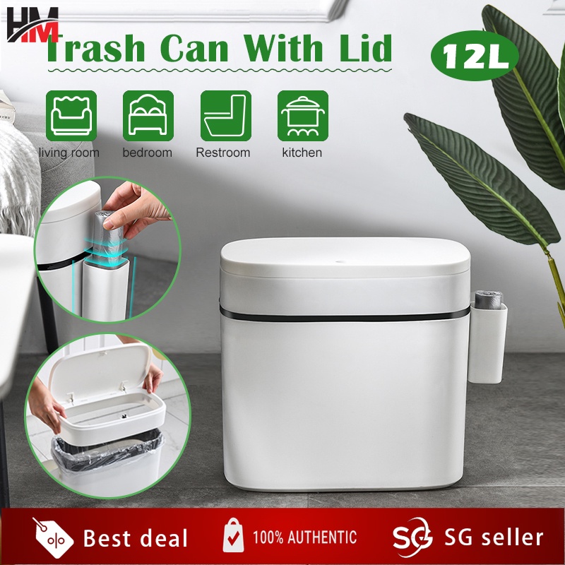 【HM】12L WASTE BIN waterproof with storage/dustbin/trash bin /dustbin