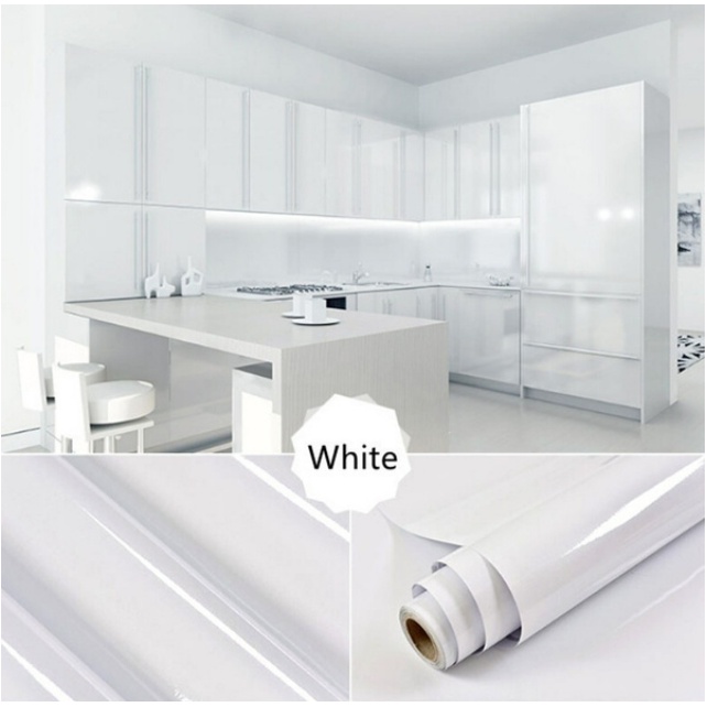 Anysize white Color Self Adhesive Shiny Furniture Refurbished Stickers