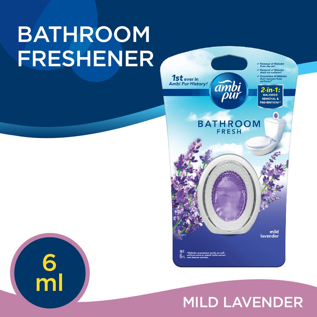 Ambi Pur Bathroom Fresh Mild Lavender Air Freshener 6 ml Shopee Singapore