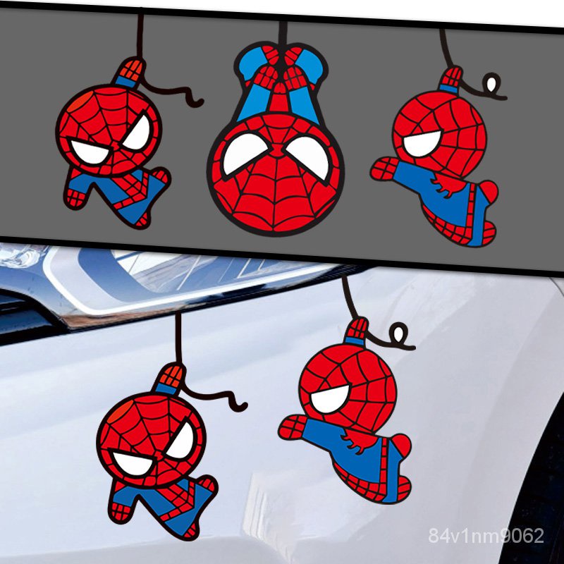 SpiderMan Car Stickers Creative Personalized Car Head and Tail Funny