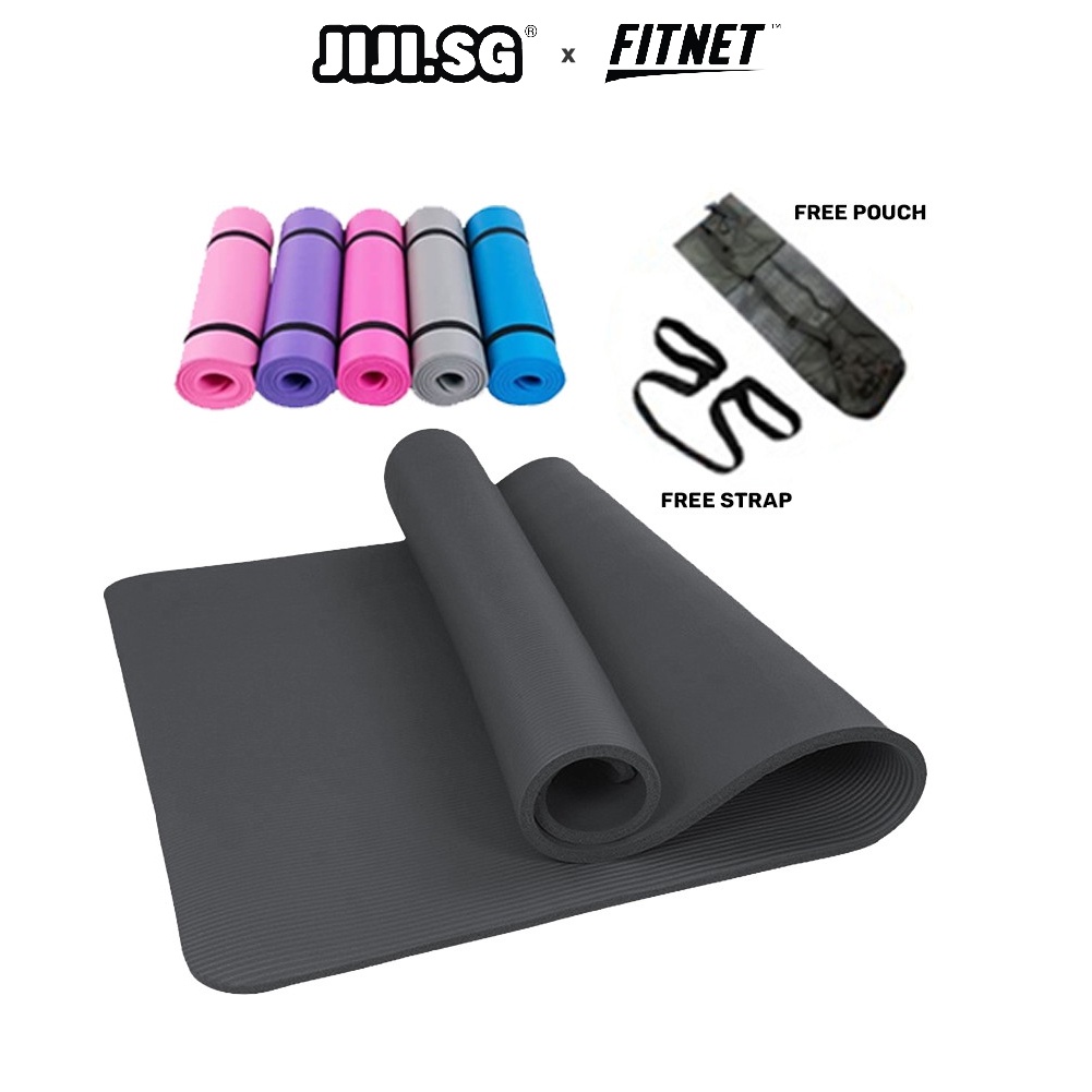 (JIJI.SG x PVC YOGA MAT/ 6mm Thick / 173 x 61CM / Comes with