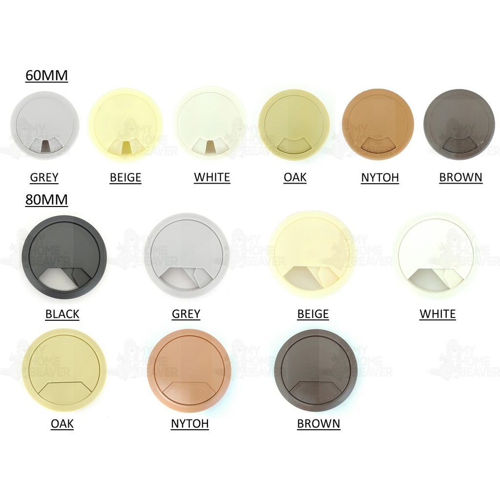 Plastic Grommet Cover Cable Hole Replacement for Tables Study Computer Office Wire 60 mm Holes