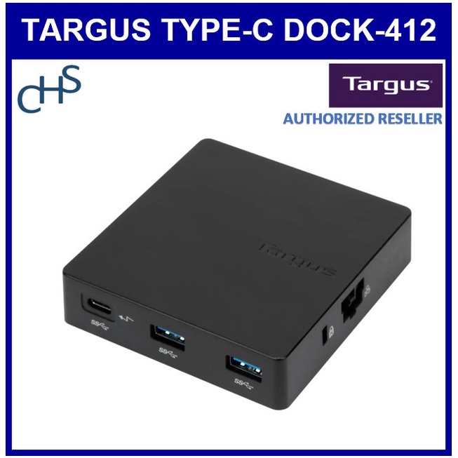 Targus Dock 412 USBC AltMode Travel Dock w/ PD USBC AltMode DOCK412AP 3 Years Sg Warranty