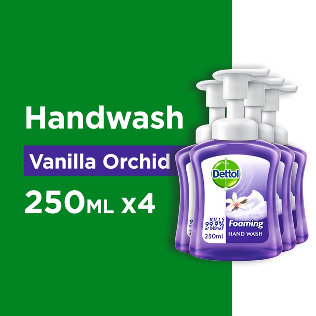 [Bundle of 4] Dettol Foaming Hand Wash Vanilla Orchid 250ML Shopee