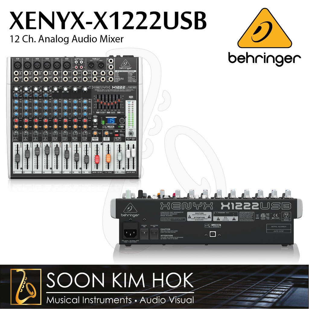 BEHRINGER XENYXX1222USB 12Channel USB Mixer with OneKnob Compression