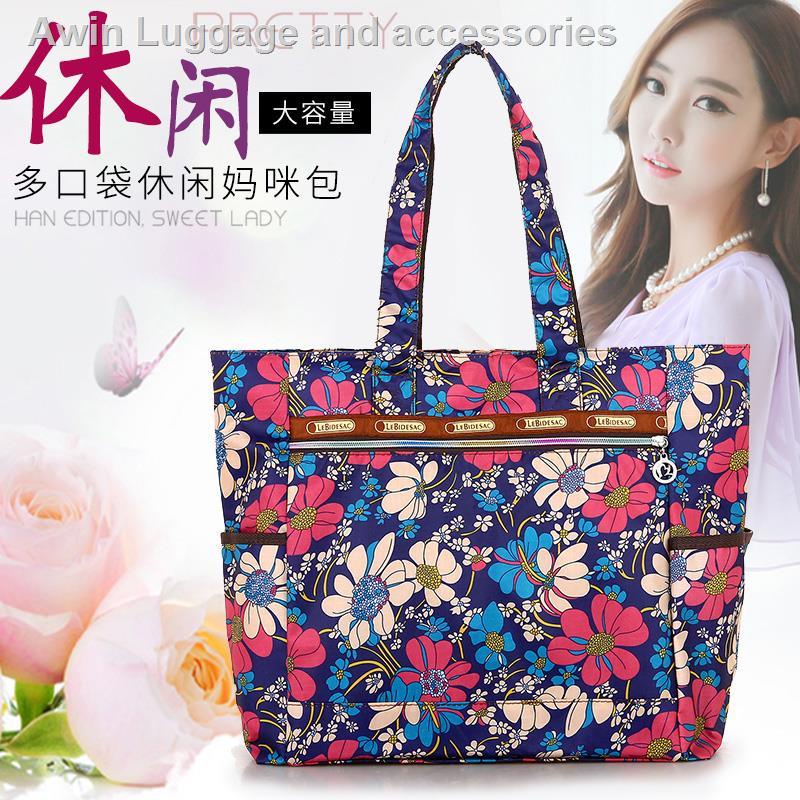 in stock Waterproof oxford cloth bag flower cloth shoulder bag women