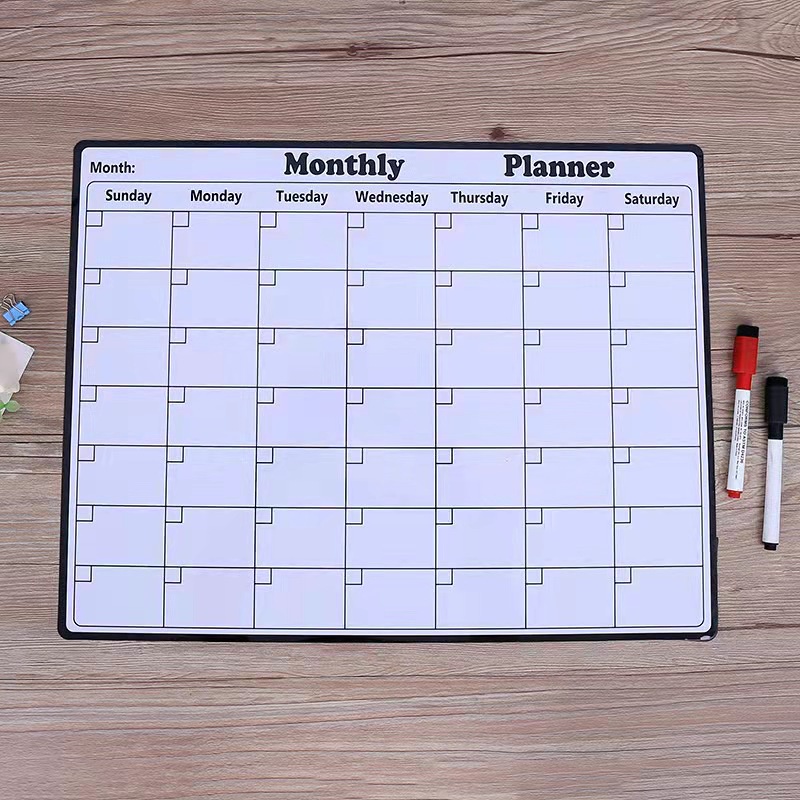 Whiteboard Calendar Schedule Monthly Calendar Planner