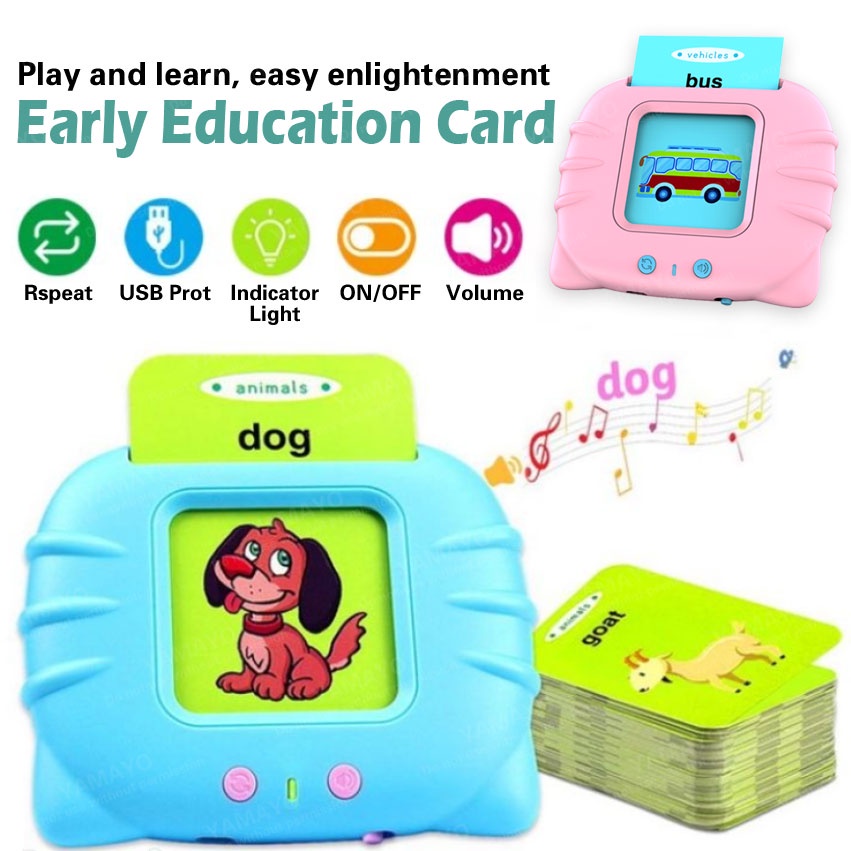 Bilingual Flash Card Reading Machine Baby Educational Toy Childhood