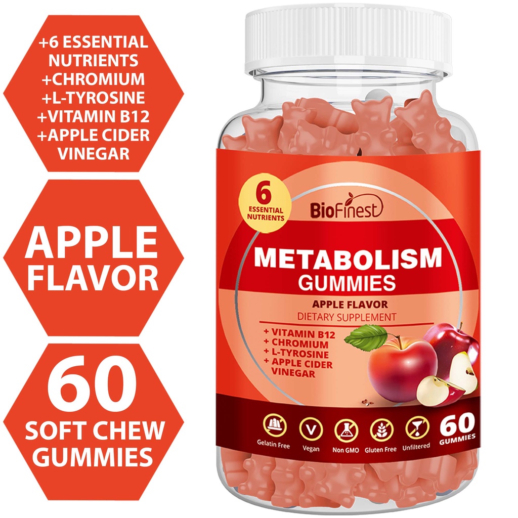Biofinest Metabolism Gummy Supplement Apple Cider Vinegar Vitamin B