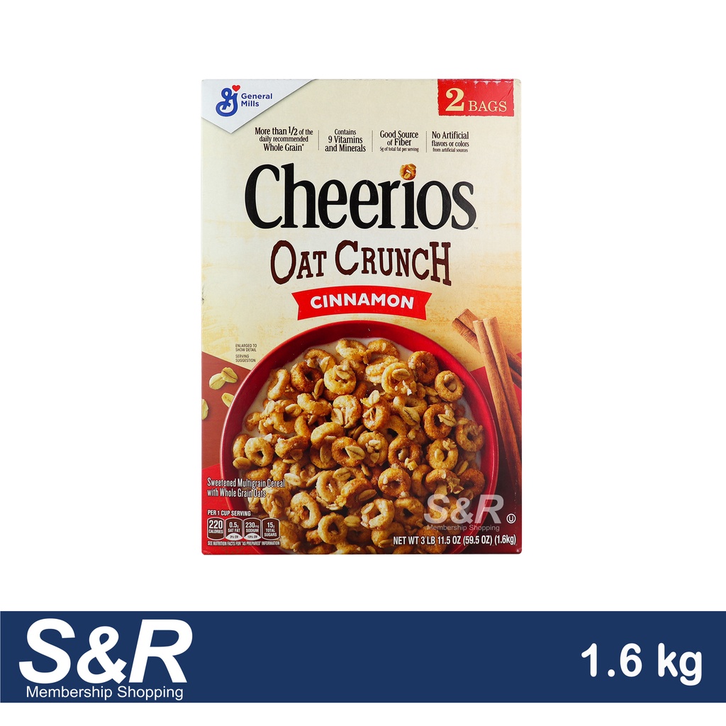Cheerios Oat Crunch Cinnamon Cereal (800g x 2pcs) Shopee Singapore