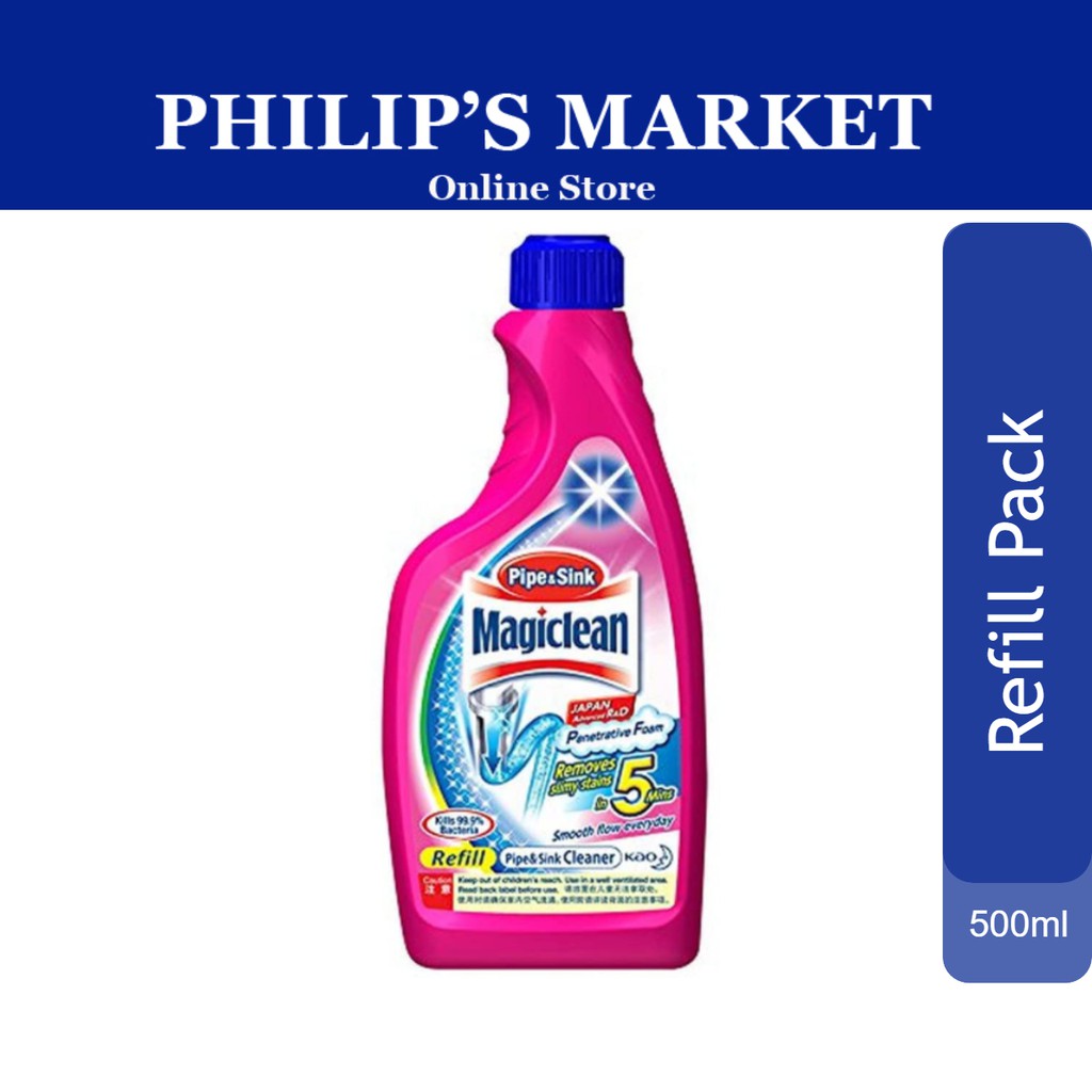 Magiclean Sink & Pipe Cleaner Rzefill Pipe Cleaner 500ml Shopee Singapore