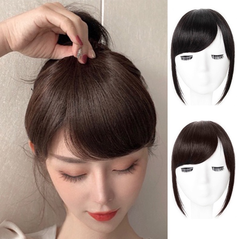 Air Bangs Hair Piece Synthetic Bangs Clip in Front Fringe Bangs