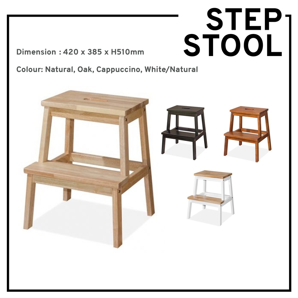STEP STOOL/SOLID WOOD STEP STOOL CHAIR/LADDER STOOL Shopee Singapore