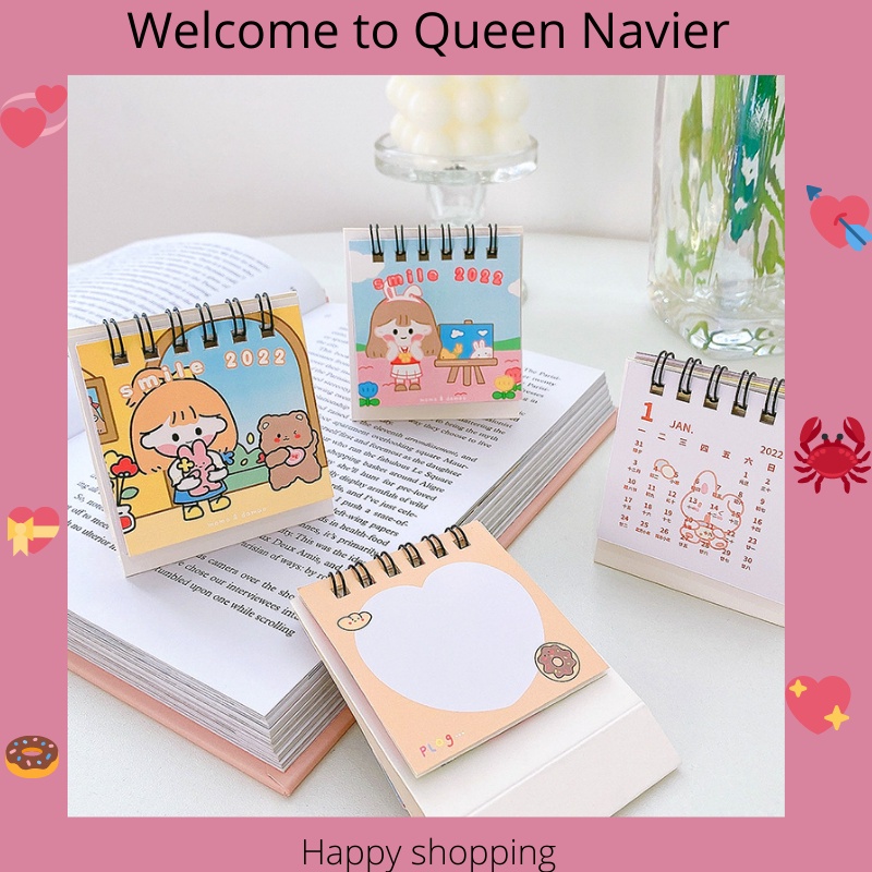 Qn Cute Desk Calendar schedule Memo Weekly Daily schedule Notes