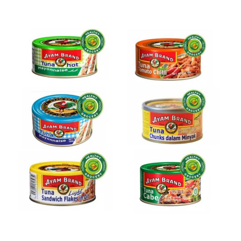 Ayam BRAND Tuna Fish Cans All Varian Chunk In Oil Sandwich Chili Hot