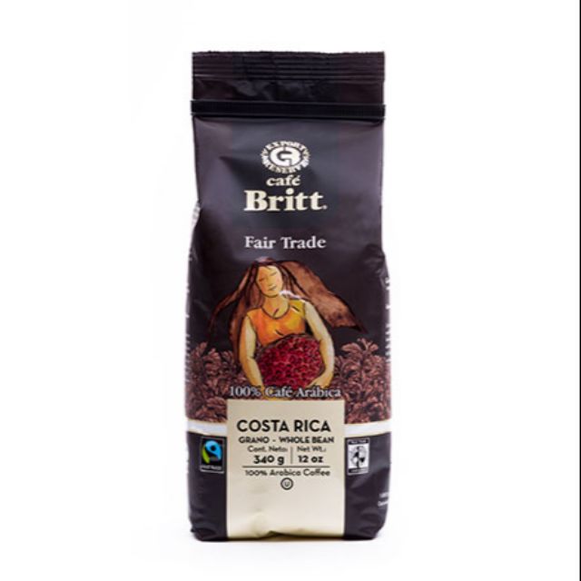 Britt Coffee Bean Costa Rican Fair Trade Coffee Bean 12oz Shopee