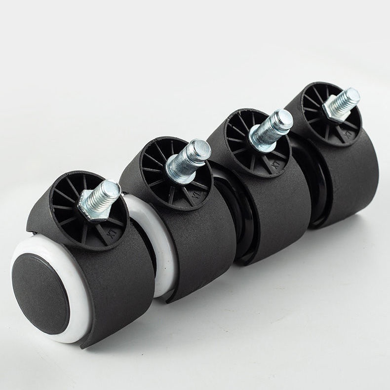 Office Chair Wheel Swivel Chair Wheel Mute Wheel Black PU Foam Wheel