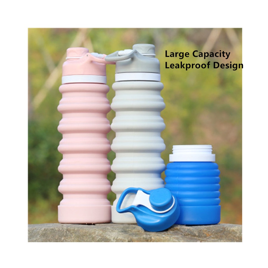 *SG seller *Silicone Collapsible Water Bottle Cup Kettle Flask 750ML