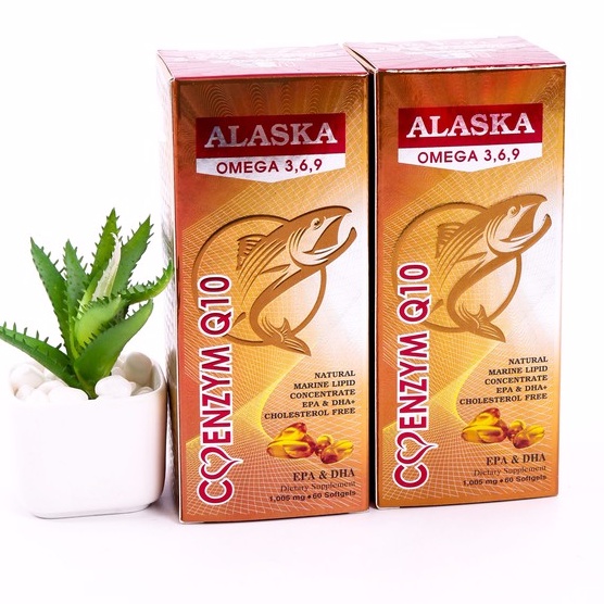 Alaska Omega fish oil tablets 3,6,9 Coenzym Q10 (Box of 100 capsules