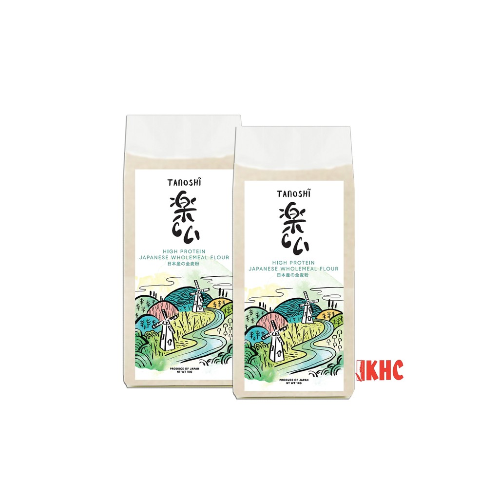 Tanoshi Premium Japanese High Protein Wholemeal Flour 2 x 1kg Shopee